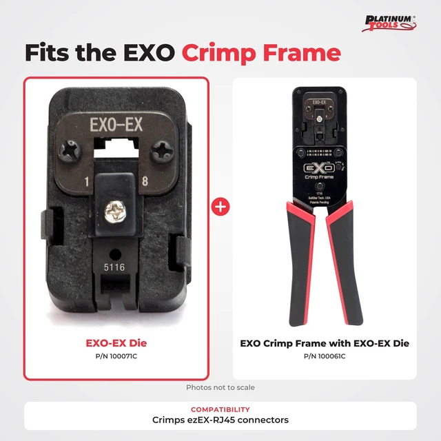 Alt view image 4 of 4 - 100071C Exo-EX Die For Exo Crimp Frame, Network Cable Crimper for RJ45 and Modular Connectors