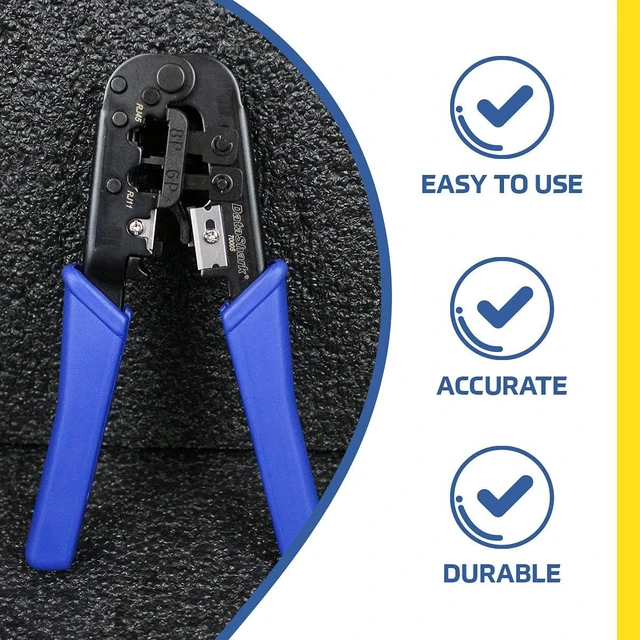 Alt view image 3 of 6 - DataShark Modular Data Cable Crimper - RJ45, RJ11, RJ12 - CAT5, CAT5E, CAT6 (2023 Model)