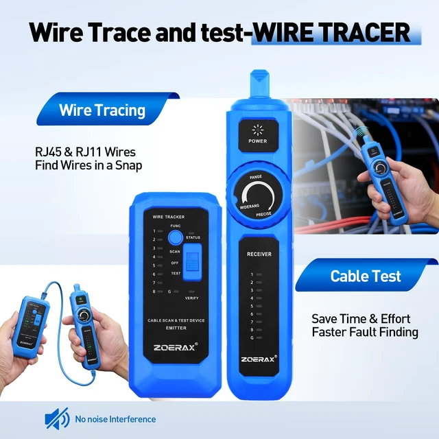 Alt view image 5 of 7 - Professional Network Tool Kit, 14 in 1 - RJ45 Crimp Tool, Cat6 Pass Through Connectors and Boots, Cable Tester, Wire Stripper, Ethernet Punch Down Tool