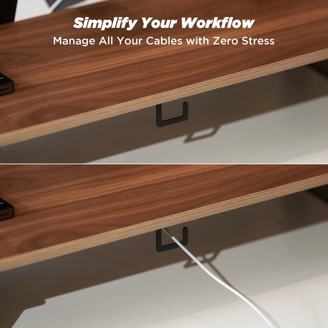 Alt view image 3 of 7 - Moodular Cable Organizer 2-Pack Add-On for Rails, Do Not Use Alone | Accessory Only, Cables Organized, Hidden Yet Accessible, Durable & Secure, Tangle-Free & Efficient, Metal, Black, MSA-CO