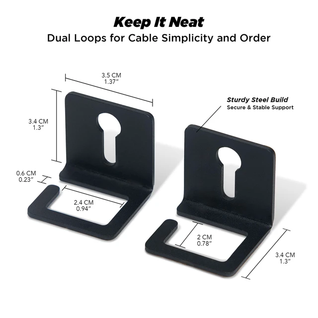 Alt view image 4 of 7 - Moodular Cable Organizer 2-Pack Add-On for Rails, Do Not Use Alone | Accessory Only, Cables Organized, Hidden Yet Accessible, Durable & Secure, Tangle-Free & Efficient, Metal, Black, MSA-CO