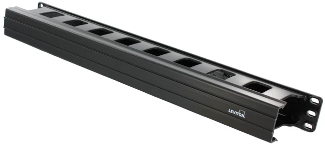 Main image of Horizontal Cable Management, 1 RU, 1.5"x3" Front Only, 491RU-HFO, Black