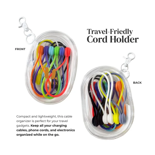 Alt view image 4 of 7 - Magnetic Cable Management Organizer | 12 Pack Reusable Cable Ties & Cord Holder with Magnetic Clips | Silicone Cable Ties & Cord Keeper for Smart Home Gadgets, Assorted Colors