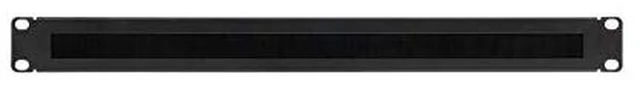 Alt view image 2 of 5 - 1U Rack Mount Cable Management Panel with Tidy Brush Slot for Cable Entry for 19-Inch Rack Or Cabinet Black