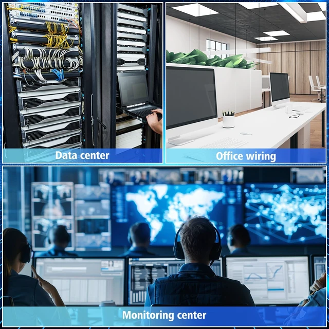 Alt view image 5 of 7 - 2 Pcs 1u 19 Inch Rack Mount Cable Management Horizontal Bracket 24 Slot Adjustable Depth Horizontal Network Cable Lacing Cross Support Bar for Patch Panels/Switches