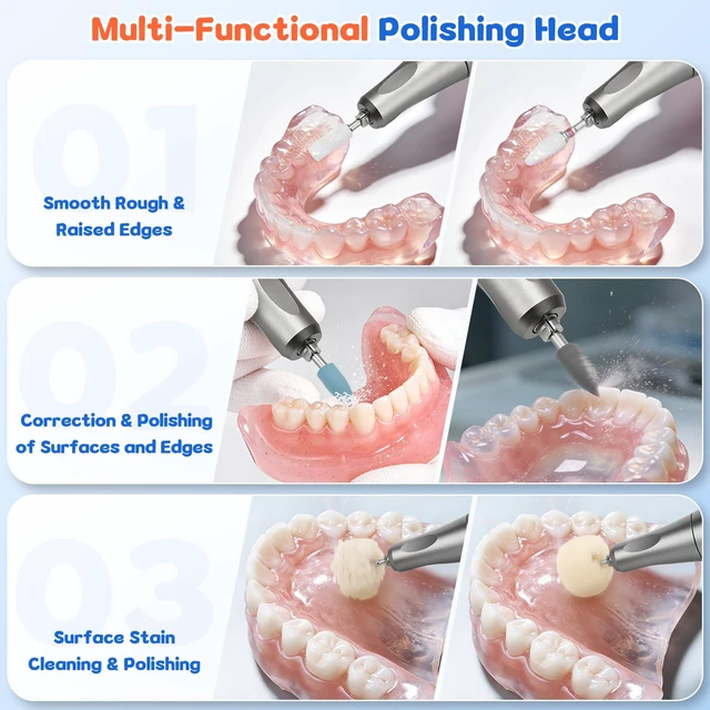 Alt view image 3 of 7 - Cordless Mini Polisher Kit with 11 Heads, 35000 RPM,USB Rechargeable | Polishing Set for Resin, Acrylic and Jewelry - Smooth Edges, Clean After Repairs, Remove Stains - Case and Guide
