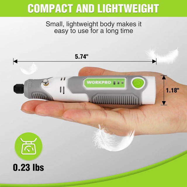 Alt view image 6 of 7 - Cordless Rotary Tool, 71PCS Kit for Carving, Polishing & DIY Crafts | 12000-17000RPM, USB-C Rechargeable, Lightweight, 3-Speed, Ergonomic Handle, 3D Printer Engraving & Drilling