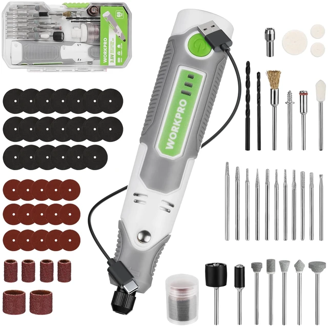 Main image of Cordless Rotary Tool, 71PCS Kit for Carving, Polishing & DIY Crafts | 12000-17000RPM, USB-C Rechargeable, Lightweight, 3-Speed, Ergonomic Handle, 3D Printer Engraving & Drilling