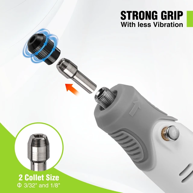 Alt view image 5 of 7 - Cordless Rotary Tool, 71PCS Kit for Carving, Polishing & DIY Crafts | 12000-17000RPM, USB-C Rechargeable, Lightweight, 3-Speed, Ergonomic Handle, 3D Printer Engraving & Drilling