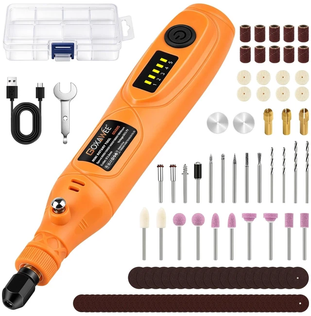 Main image of Mini Cordless Rotary Tool Kit, 110Pcs for DIY Crafts & 3D Prints | 5 Variable Speed Rechargeable Wireless Small Grinder Drill Set for Crafting Sanding Engraving Cutting Grinding Polishing