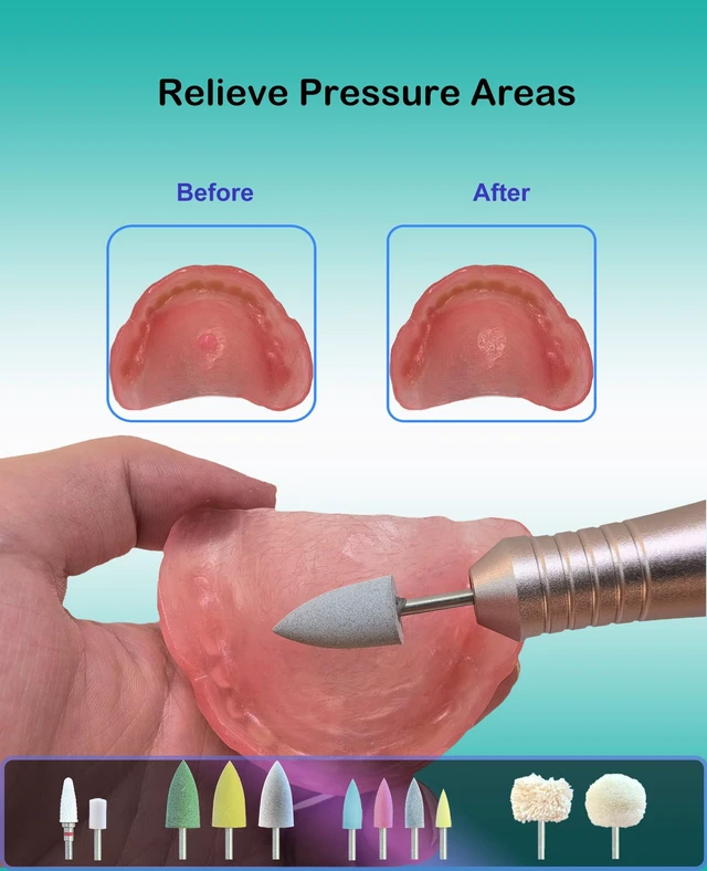 Alt view image 4 of 7 - Cordless Polishing & Repair Tool Kit for Acrylic Resin Appliances | File Rough Edges | Smooth Sore Spots | Polish After Repair & Reline | Improve Fit | USB Rechargeable | Easy for Seniors