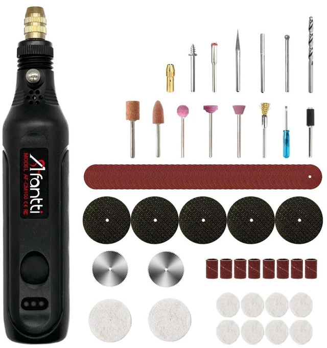 Main image of Mini Cordless Rotary Tool Kit Small Detail Sander Grinder Pen | 101 Accessories | for Sanding Grinding Polishing Cutting Crafts