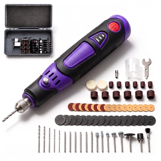 Main image of Cordless Rotary Tool Kit, 3.6V Mini Rotary Tool with 82 Accessories, 3 Variable Speed Rechargeable Engraving Pen for Wood, Glass, Metal, Electric Grinder for DIY Crafts, Sanding, Polishing