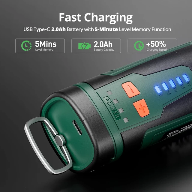 Alt view image 3 of 7 - Cordless Rotary Tool Kit, 8V 2.0Ah Rechargeable Battery, 30000RPM | 127Pcs Accessories, 5 Variable Speed Power Carving Tools, Shield Attachment, for Sanding Polishing Drilling Cutting DIY Craft