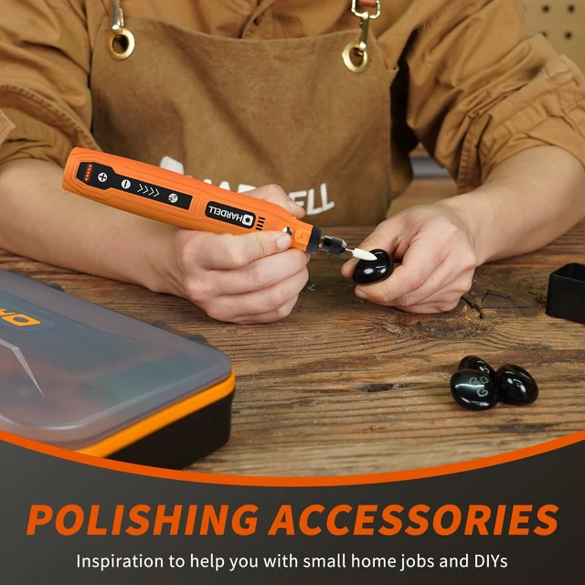 Alt view image 7 of 7 - Mini Cordless Rotary Tool, 5-Speed 129pcs Gift Kit for DIY Crafts | 5,000-18,000 RPM, 0.3LB Engraving Pen, LED Work Light for Sanding, Polishing, Engraving, Drilling & 3D Printing