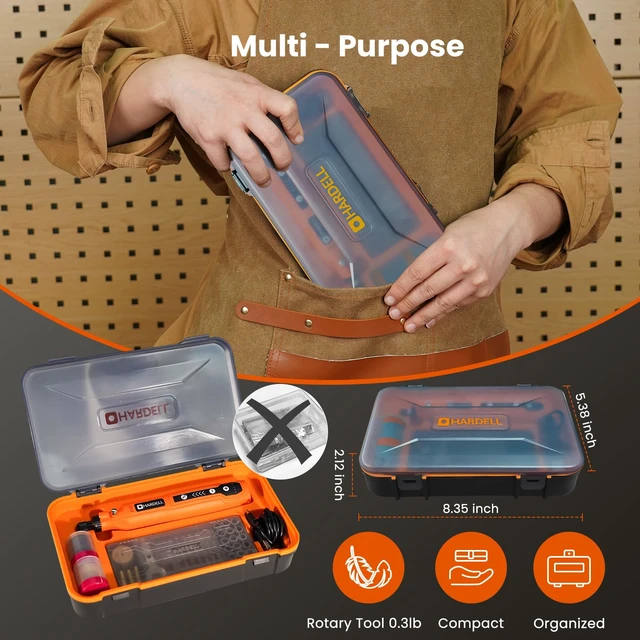 Alt view image 5 of 7 - Mini Cordless Rotary Tool, 5-Speed 129pcs Gift Kit for DIY Crafts | 5,000-18,000 RPM, 0.3LB Engraving Pen, LED Work Light for Sanding, Polishing, Engraving, Drilling & 3D Printing