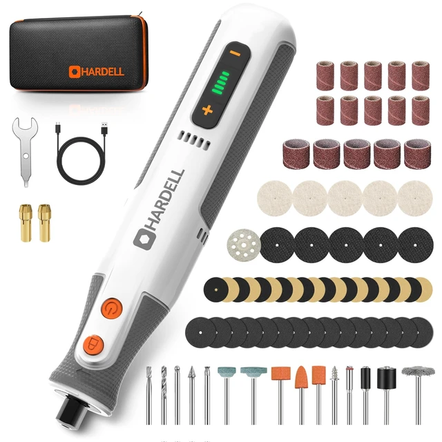 Main image of 8V Cordless Rotary Tool Kit, 5-Speed with 80Pcs & 28000RPM, for DIY | Cordless rotary tool ,5 variable speeds,80 accessories,sanding, polishing, engraving, grinding ,drilling& DIY projects