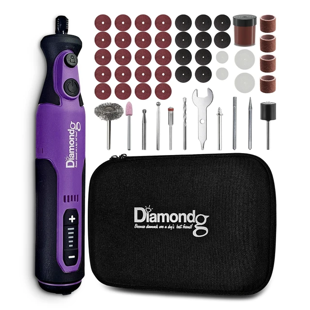 Main image of Cordless Rotary Tool Kit, 8V, 5-Speeds - 50pcs DIY Accessories | 8000-28000 RPM, 2000mAh, 360° LED, USB-C Rechargeable Power Rotary Tool for Sanding, Polishing, Drilling & 3D Print Finishing