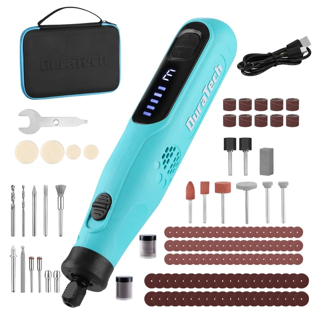 Main image of 3.6V Cordless Rotary Tool Kit with 135PC Accessories | Lightweight, Type-C Rechargeable, 6 Variable Speed,Sanding, Polishing, Carving, Cutting, Drilling, DIY Crafts