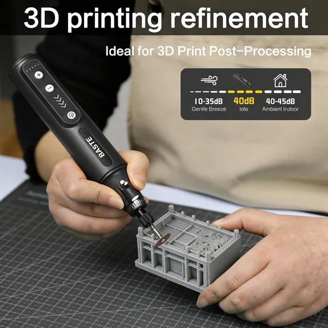Alt view image 4 of 7 - Mini Cordless Rotary Tool, 5-Speed 18000 RPM, 109Pcs Accessories | 2000mAh, USB-C Charging and LED Light for 3D Printing, DIY Crafts, Sanding, Polishing, Drilling, Etching, Engraving