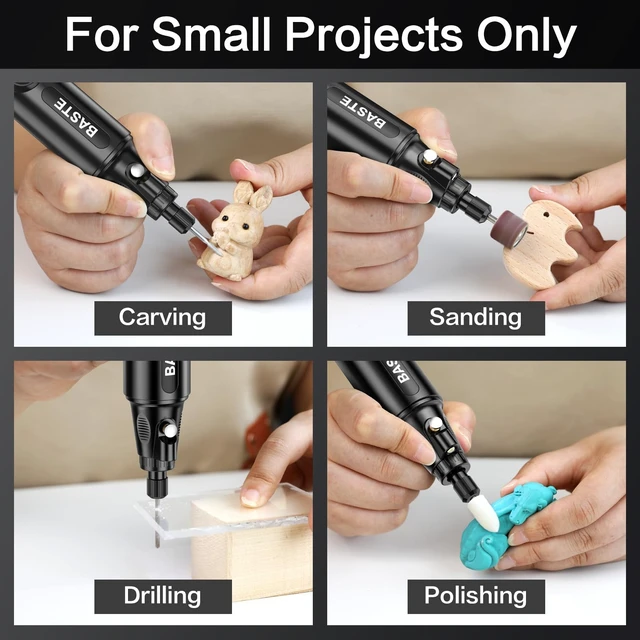 Alt view image 7 of 7 - Mini Cordless Rotary Tool, 5-Speed 18000 RPM, 109Pcs Accessories | 2000mAh, USB-C Charging and LED Light for 3D Printing, DIY Crafts, Sanding, Polishing, Drilling, Etching, Engraving