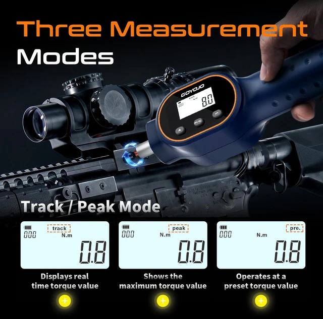 Alt view image 4 of 7 - Digital Torque Screwdriver, 7.08-70.8 in-lb, 1/4 Drive with S2 Bits | ±2% Accuracy, Magnetic Bits, Buzzer Alerts and 999 Data Records for Maintenance, Electronics and Bike Repair