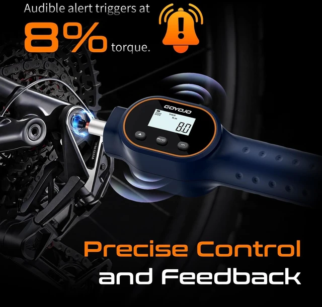 Alt view image 5 of 7 - Digital Torque Screwdriver, 7.08-70.8 in-lb, 1/4 Drive with S2 Bits | ±2% Accuracy, Magnetic Bits, Buzzer Alerts and 999 Data Records for Maintenance, Electronics and Bike Repair