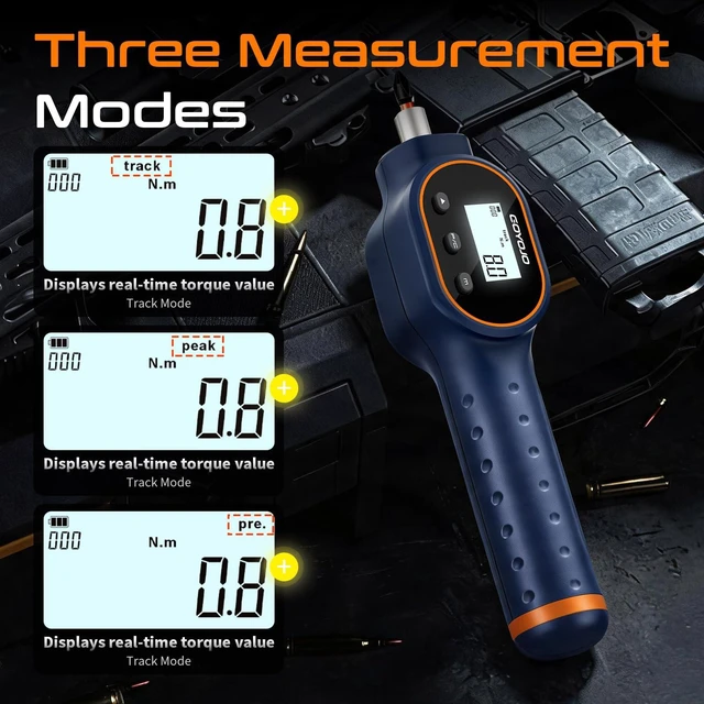 Alt view image 6 of 7 - Digital Torque Screwdriver, 7.08-70.8 in-lb, 1/4 Drive with S2 Bits | ±2% Accuracy, Magnetic Bits, Buzzer Alerts and 999 Data Records for Maintenance, Electronics and Bike Repair