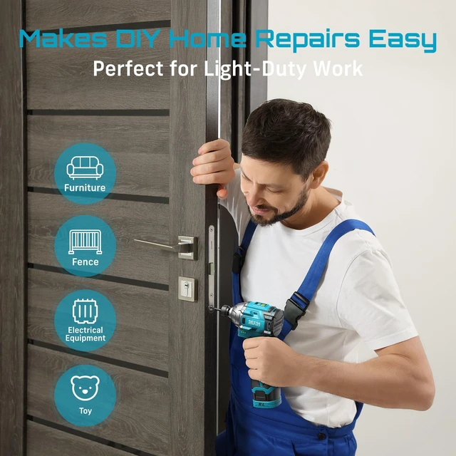Alt view image 5 of 7 - 16.8V Impact Driver Kit 1/4", 1327In-lbs Cordless Impact Driver Set | 2×2.0Ah Batteries, 150N.m Max Brushless Power Impact Driver, 16Pcs Drill Bits, 0-3300RPM Variable Speed