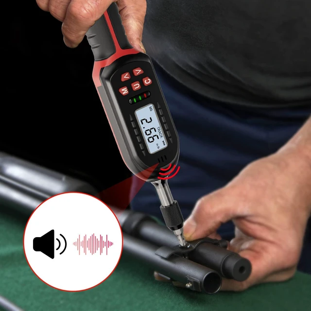 Alt view image 4 of 7 - Torque Screwdriver 1/4" Digital for Gunsmithing, 2.65-53.10 in.lb | ±2% Accuracy, 0.3-6Nm, 1/4" Electronic Screwdriver Torque Wrench Set with 31 S2 Bits,LCD Display & Audible Buzzer for Bike