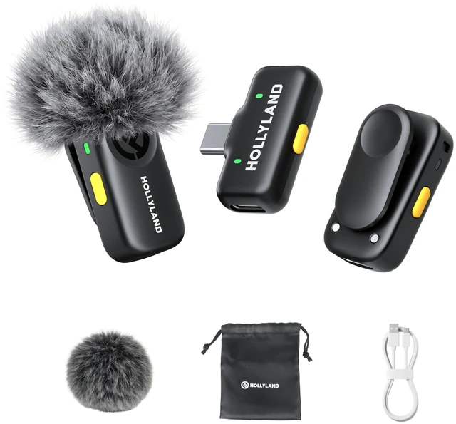 Main image of LARK A2 Mini Duo(2TX + 1RX) Wireless Microphone, Noise Canceling | Plug & Play, Detail-Rich Audio, 200m, AI Auto-Limit, 14H Use, Mini Microphne for iPhone17/16/15/Android, Vlog, Streaming