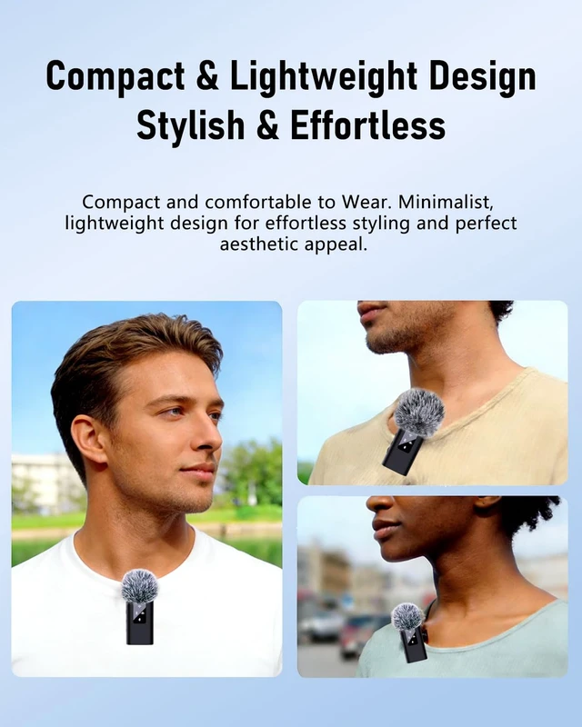 Alt view image 6 of 7 - ZERFUN 4 Wireless Lavalier Microphones Mini for iPhone Android Phone Pad PC | 48KHz 24Bit, Noise Cancelling, Reverb, Mute, Pro Lapel Microphone for Video Recording Vlog Podcast Stream TikTok