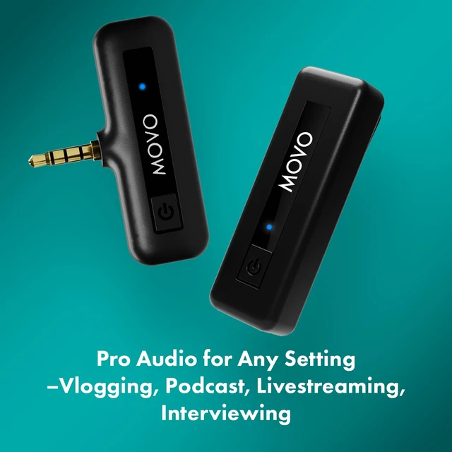 Alt view image 5 of 6 - Wireless Mini Camera Microphone for Video Recording- 2.4Ghz Wireless Transmitter with Clip on Lavalier Microphone for DSLR, Mirrorless Camera- Compact Lapel Mic (164FT Range, 10-Hr Battery Life)