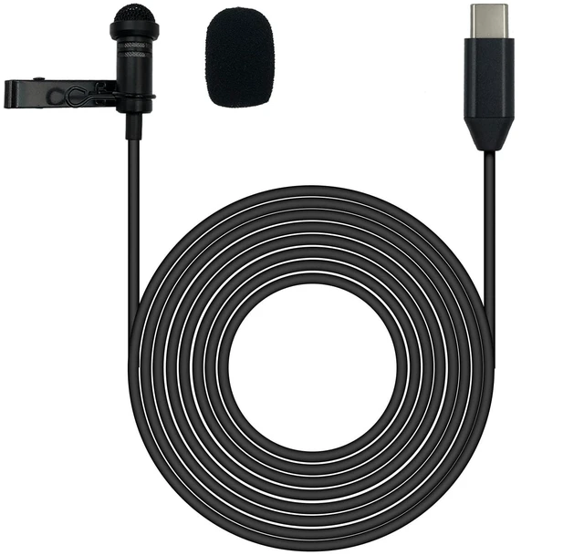 Main image of Type C Lavalier Microphone for iPhone 17/16/15 Pro Max | for Galaxy S25 S24 S23 S22 S21, Smartphone USB C Android Devices, for iPad 10/Pro Air 5 4 Computers PC, for Live Streaming,3M