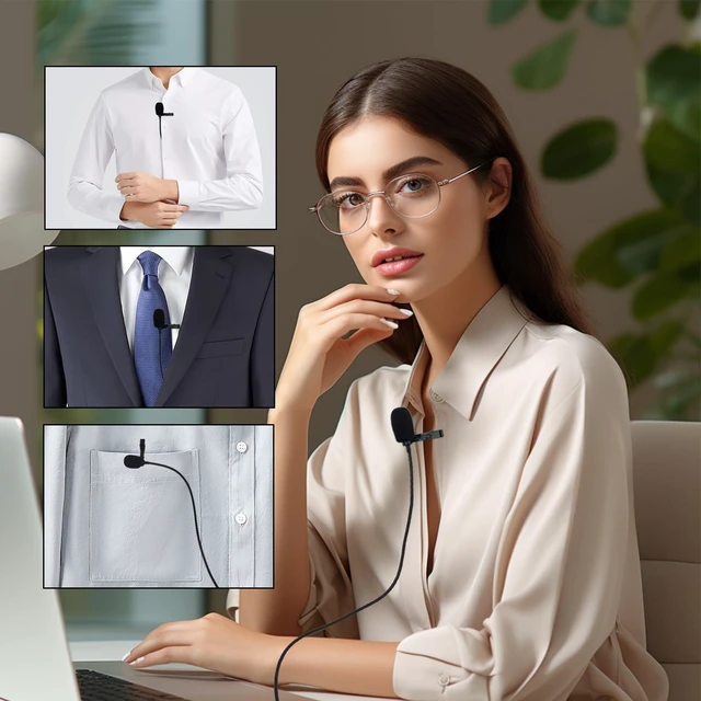 Alt view image 7 of 7 - Type C Lavalier Microphone for iPhone 17/16/15 Pro Max | for Galaxy S25 S24 S23 S22 S21, Smartphone USB C Android Devices, for iPad 10/Pro Air 5 4 Computers PC, for Live Streaming,3M