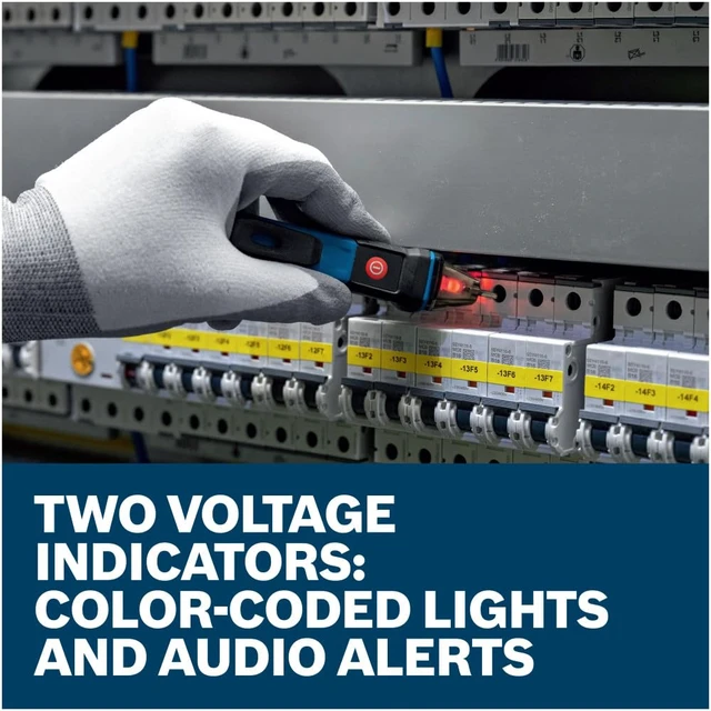 Alt view image 3 of 6 - GVD1000-15 Non Contact Voltage Tester Pen, HVAC & Electrician Tool | Detect 90-1000V AC with this electrical tester. Features audio alerts and a rugged pen design for reliable outlet testing.