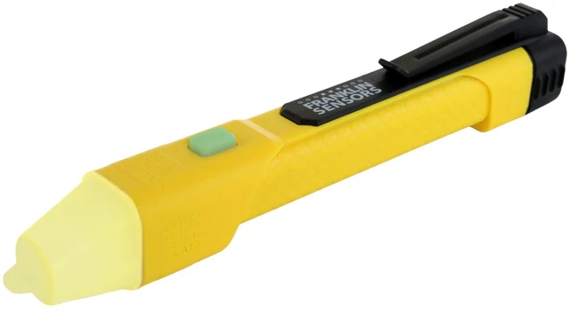 Main image of Non-Contact Voltage Tester Standard+, 12-1000V AC, CAT II | Accurate 3-Sensor Voltage Tester Pen, Turns Red On Live Wire & Yellow Near Live Wire With Audible Alerts, Made in the USA