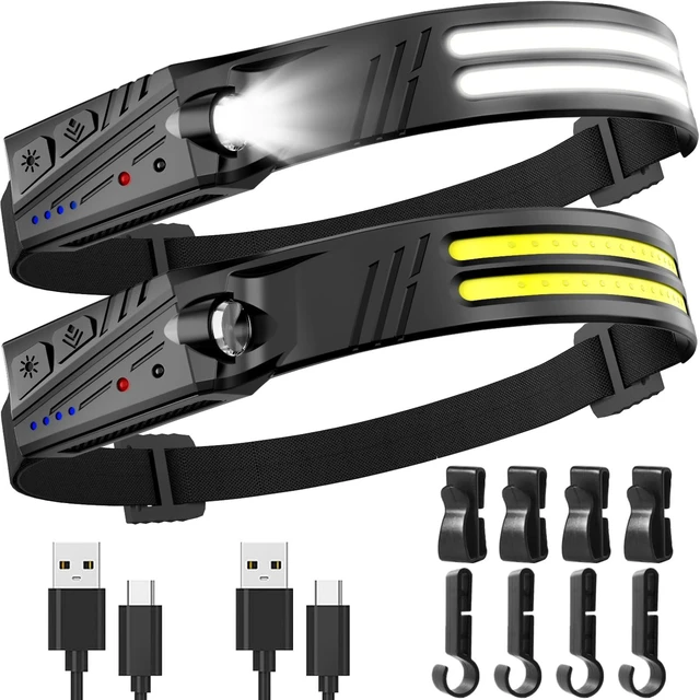 Main image of Headlamp Flashlight,2 Pack Super Bright 2000 Lumen Head Lamp | 230°Wide Beam Lampe Frontale,5 Modes IPX5 Waterproof 0.14lb Lightweight Headlights for Camping Essentials Hiking