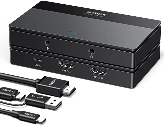 Main image of Full HD 2K 30Hz 1080P 60FPS Video Capture Card USB C 3.0 | Headphone Mic Port, 4K@30Hz Loop Out, Low Latency for Streaming Gaming Meeting Recording Compatible with Switch2 PS4/5 PC Mac