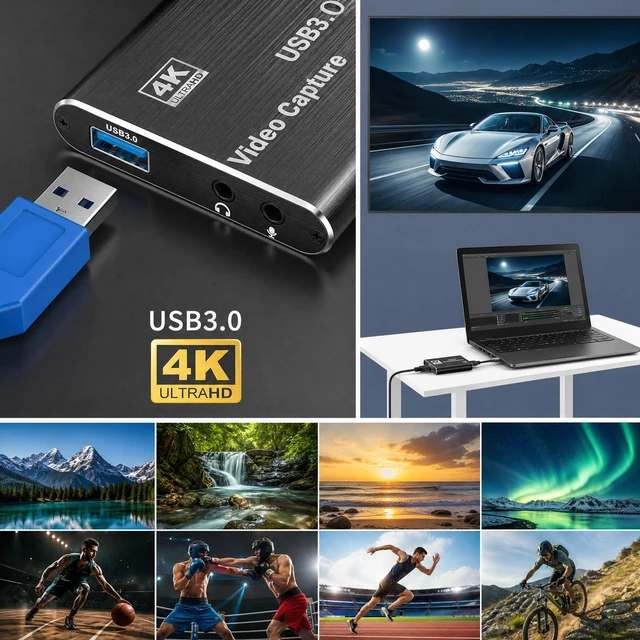 Alt view image 5 of 7 - 4K HDMI Video Capture Card, 1080P 60FPS USB 3.0 for Game Streaming | Game Capture Card, 1080P 60FPS Video Capture Device for lag-free streams Switch, PS5, Xbox, PC and OBS