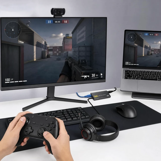 Alt view image 4 of 7 - 4K HDMI Video Capture Card, 1080P 60FPS USB 3.0 for Game Streaming | Game Capture Card, 1080P 60FPS Video Capture Device for lag-free streams Switch, PS5, Xbox, PC and OBS