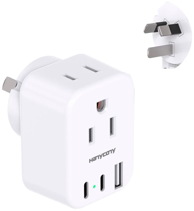 Main image of US to Australia New Zealand Plug Adapter, Type I Power Adapter | 2 Outlets 3 USB Ports(2 USB C), Australia Travel Plug Adapter for USA to Australian AU China Argentina Fiji Travel Essentials