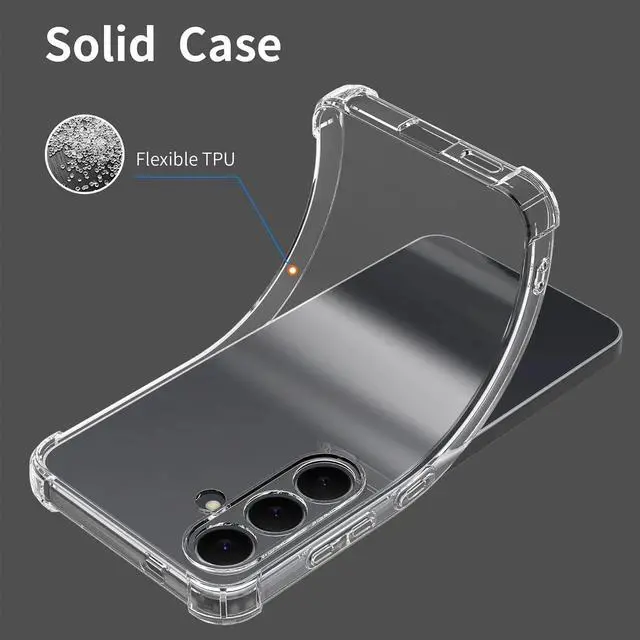 Alt view image 2 of 6 - Case For Samsung Galaxy S25/S25+/S25Ultra/S25 FE Shockproof Soft TPU Clear Bumper Case Cover