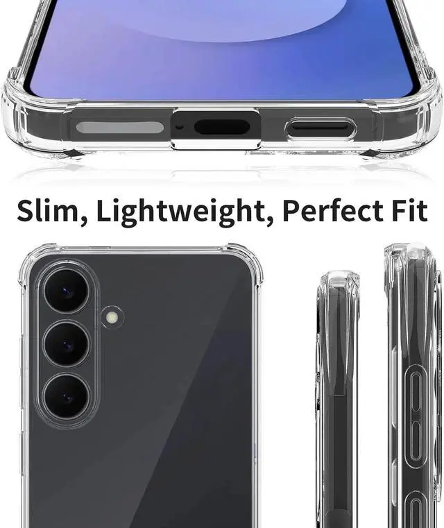 Alt view image 5 of 6 - Case For Samsung Galaxy S25/S25+/S25Ultra/S25 FE Shockproof Soft TPU Clear Bumper Case Cover