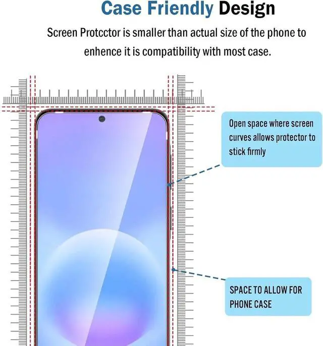 Alt view image 2 of 5 - For Samsung Galaxy A37 5G ,HD Clear 9H Tempered Glass Screen Protector,Case Friendly