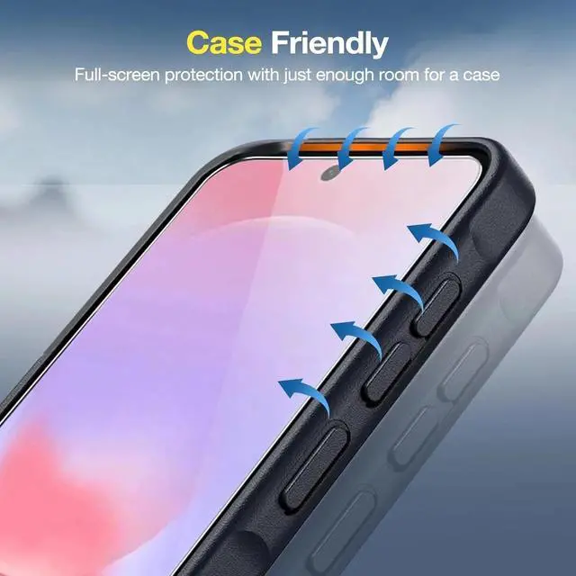 Alt view image 4 of 5 - For Samsung Galaxy A37 5G ,HD Clear 9H Tempered Glass Screen Protector,Case Friendly