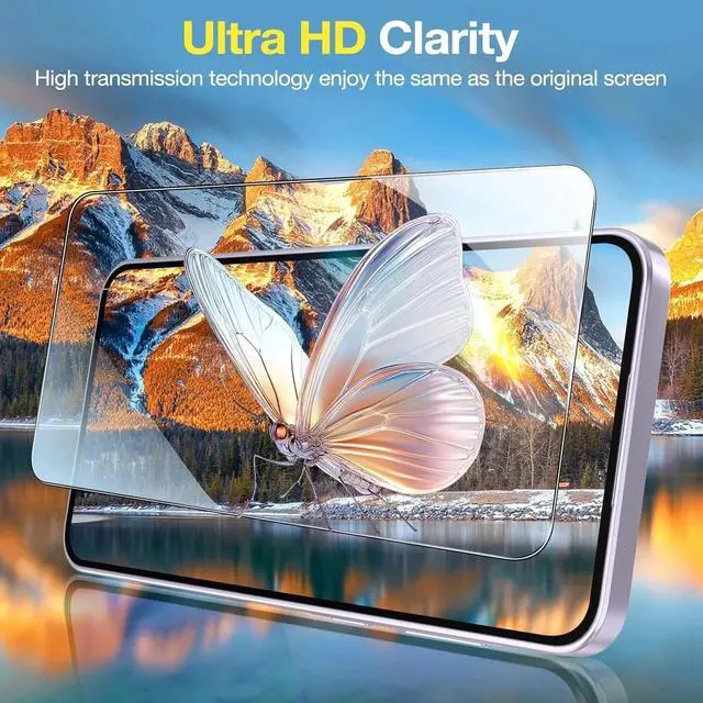 Alt view image 5 of 5 - For Samsung Galaxy A37 5G ,HD Clear 9H Tempered Glass Screen Protector,Case Friendly