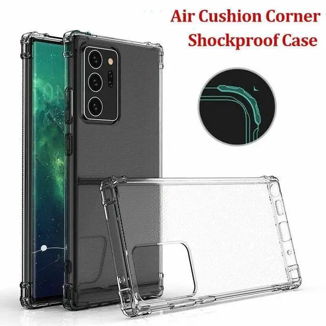 Alt view image 3 of 6 - For Samsung Galaxy Note 20/Note 20 Ultra Clear Anti-Yellowing Case , Shockproof Airbag Bumper Gel TPU