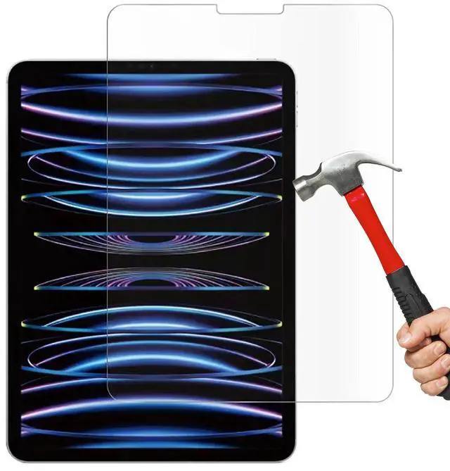 Main image of For iPad Pro 11 inch 2022, 9H Clear Screen protector Tempered Glass,Scratch-Proof, Case friendly