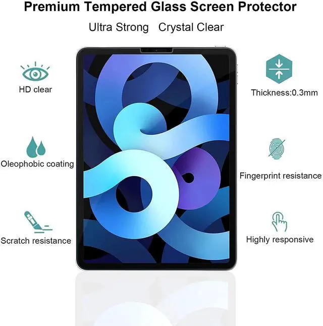 Alt view image 4 of 7 - For iPad Pro 11 inch 2022, 9H Clear Screen protector Tempered Glass,Scratch-Proof, Case friendly